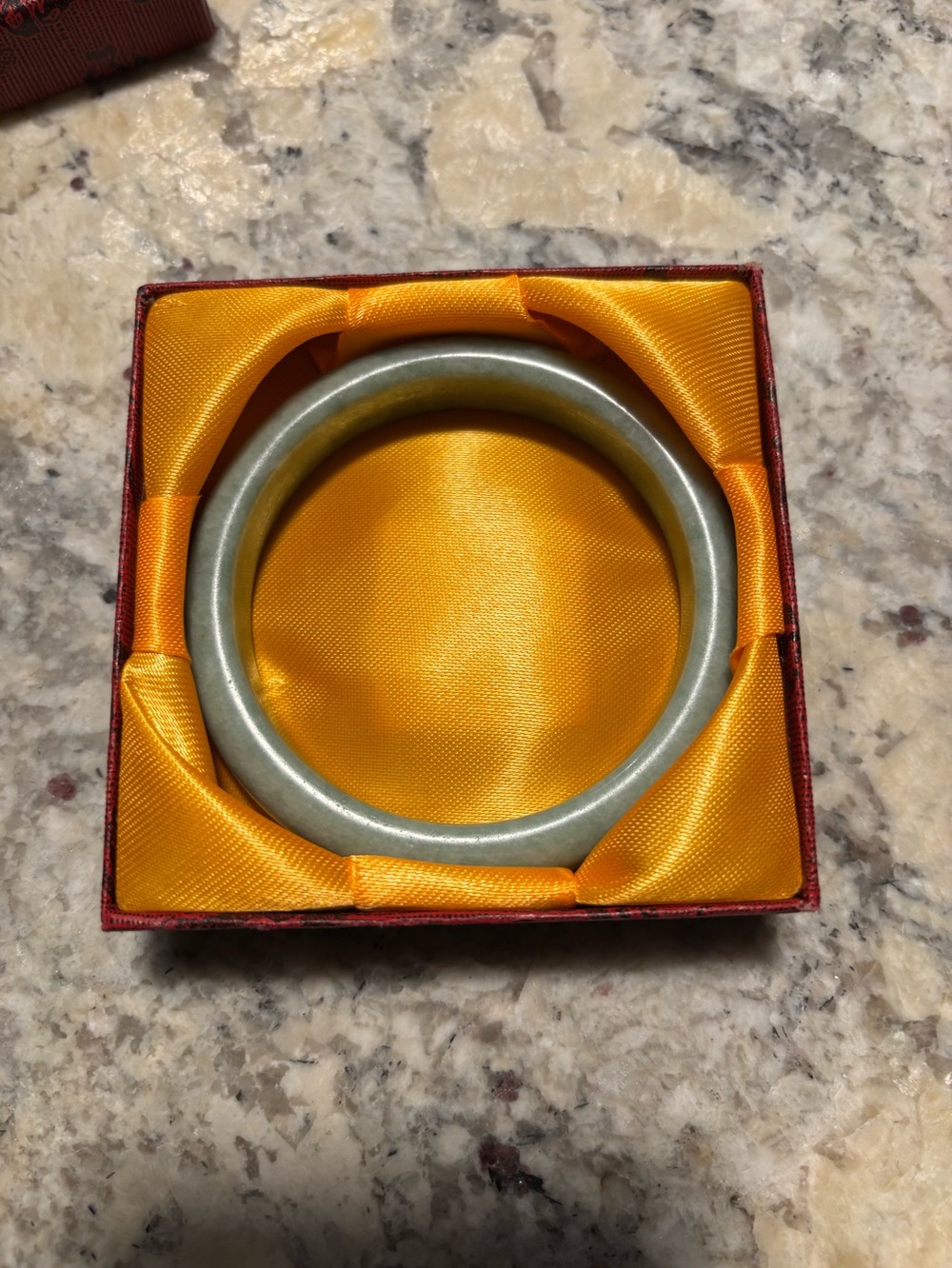 Smooth Genuine Light Green Jade Bangle Bracelet.